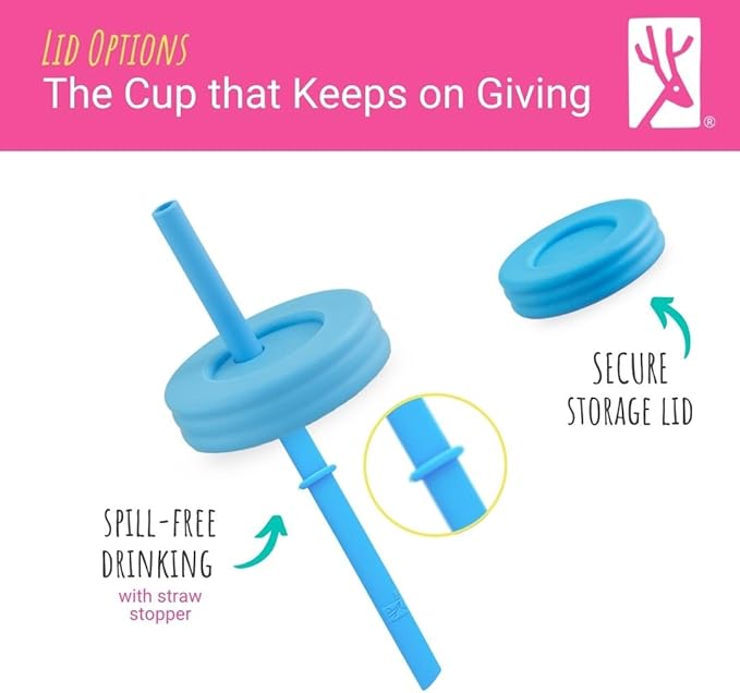 Elk and Friends 14oz Stainless Steel Kids + Toddler Drinking Cups | The Original Mason Jar with Sleeves + Lids | Silicone Straws | Smoothies | Storage Jar | Spill Resistant | Dishwasher Safe | 4 Pack