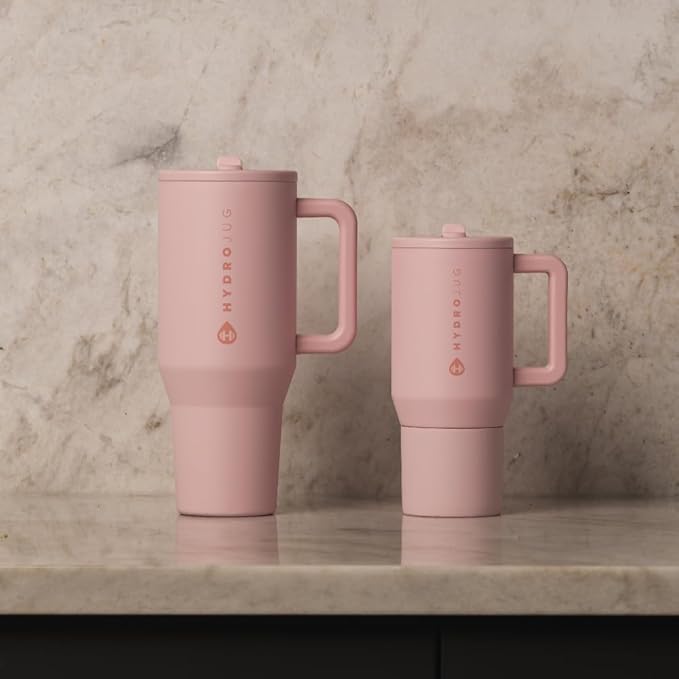 HydroJug Kids - 20 oz Insulated Kids Water Bottle with Flip Straw & Handle | Leak-Proof & Durable | Perfect for School, Sports, Lunch, Travel & Camp, Pink Sugar