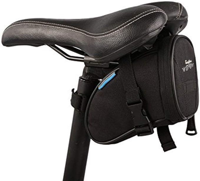 WOTOW Bike Repair Tool Kit & Bike Saddle Bag, 14 in 1 Bike Chain Tool Hex Key Wrench Maintain Accessories Multitool Set with Portable Under Seat Bag for Road Mountain Commuter Bicycle