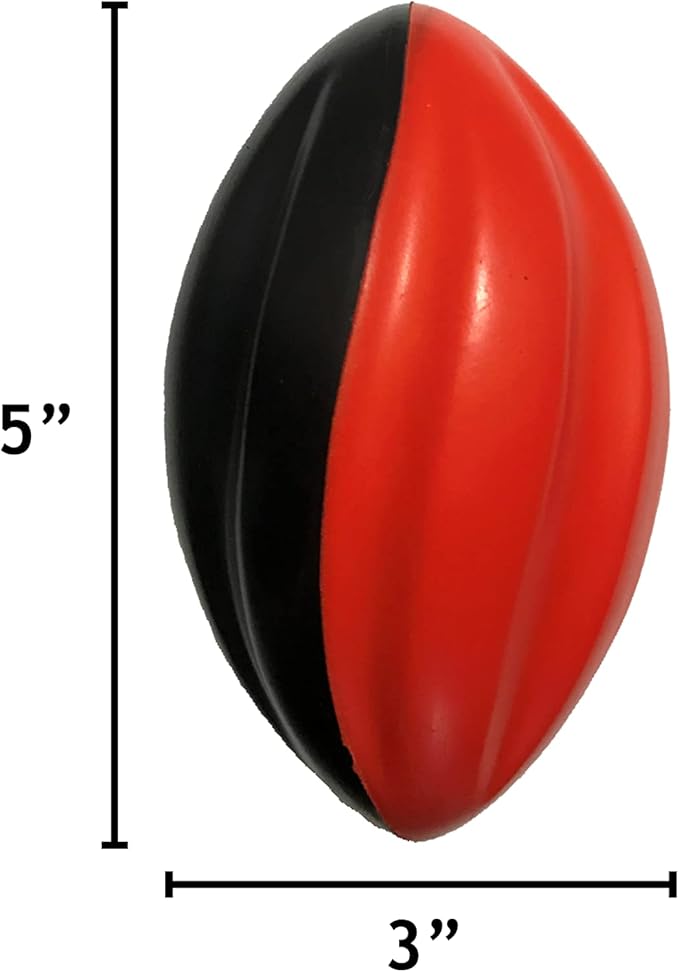 Mini Football 3-Pack - 5” Spiral Foam Football Small Footballs for Kids - Mini Footballs 3-Pack - Soft, Easy Grip Toddler (Red, Yellow, Blue)