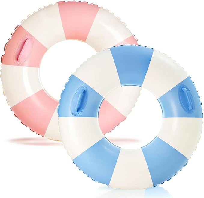 2 PCS Inflatable Pool Floats for Swimming Pool Party Lake Beach Adults - Floaties Pool Tubes Swim Rings Tubes Floaties for Beach Pool Party Decorations