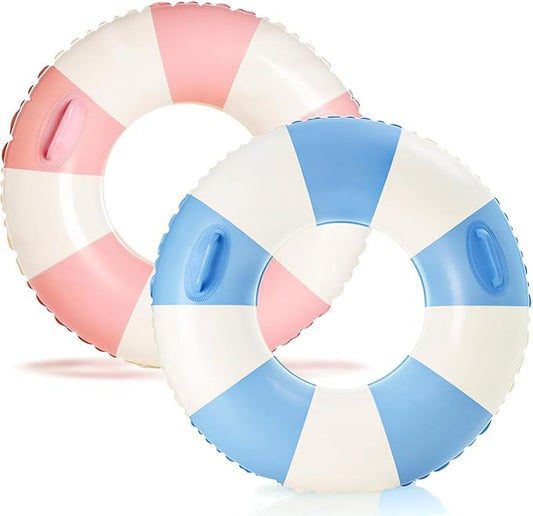 2 PCS Inflatable Pool Floats for Swimming Pool Party Lake Beach Adults - Floaties Pool Tubes Swim Rings Tubes Floaties for Beach Pool Party Decorations