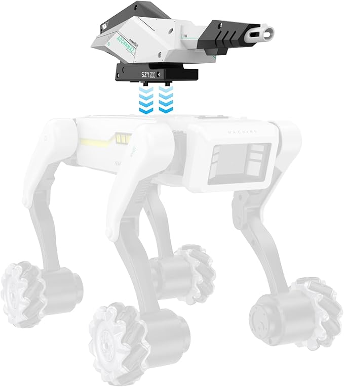 Robot Dog Shooting Turret Accessory: Water Bomb Launcher (Comes with 2 Packs of Water Bombs) – Multiple Gameplay Modes, Fun Target Play, Fits Base Model