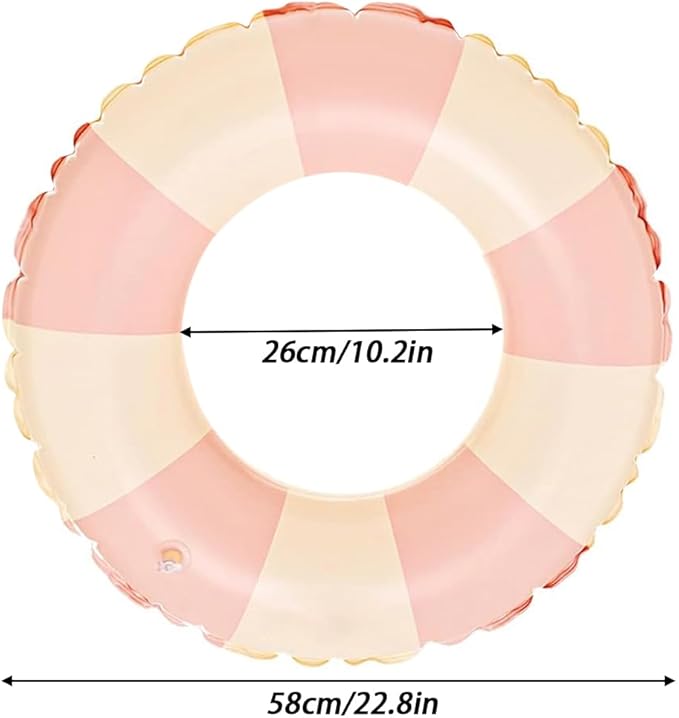 Children Swimming Ring, Inflatable Pool Floats Swim Tube Raft Toy with Fruits Mermaid Decorations Summer Water Fun Lounge Beach Lake Party Supplies for Kids