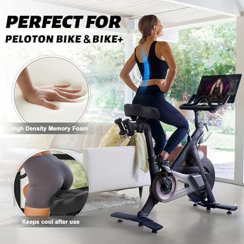 2024 New Noseless Bike Seat Cushion for Men & Women - Extra Padding & Comfort Wide Bicycle Seat, Oversized Comfortable Saddle for Peloton Bikes, Exercise Bikes, Electric Bikes, Cruiser Bikes