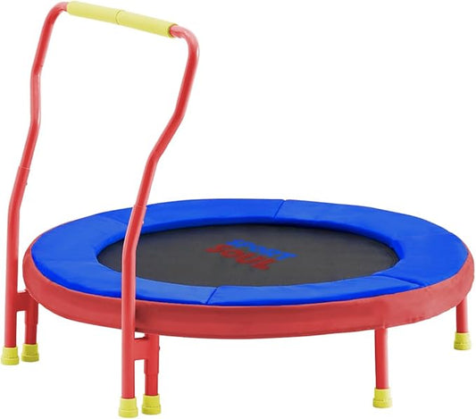 Mini Trampoline for Kids 3-6 with Super Safe Foam Handle Bar, 3ft Toddler Trampoline Indoor with No-Gap Cover for Indoor and Outdoor