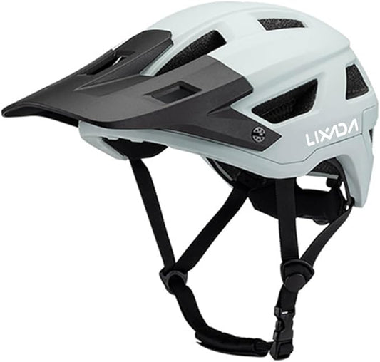 Lixada Adult Bike Helmet Mountain Helmet Road Bike Helmet Adjustable Dial Removable Visor Ventilation Cycling Helmet for Men Women 55-61cm