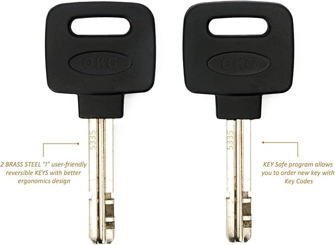 OKG Ultra Security Motorcycle Chain Lock, 4 Keys, 13lbs, 5 ft x 1/2in (12mm) Thick Motorcycle Lock Chain, Heavy Duty Chain Lock, High Security Cut Proof Chain Combo Anti Theft Heavy Duty Small U-Lock