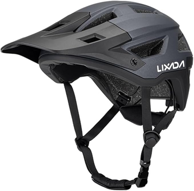 Lixada Adult Bike Helmet Mountain Helmet Road Bike Helmet Adjustable Dial Removable Visor Ventilation Cycling Helmet for Men Women 55-61cm