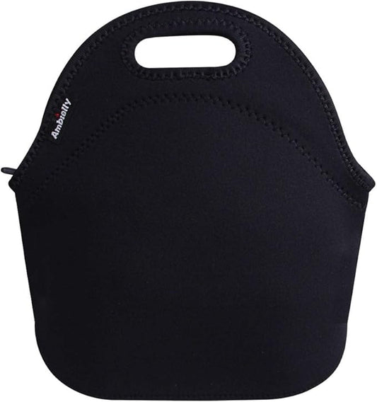 Neoprene Lunch Bag/Lunch Box/Lunch Tote/Picnic Bags Insulated Cooler Travel Organizer (Black)