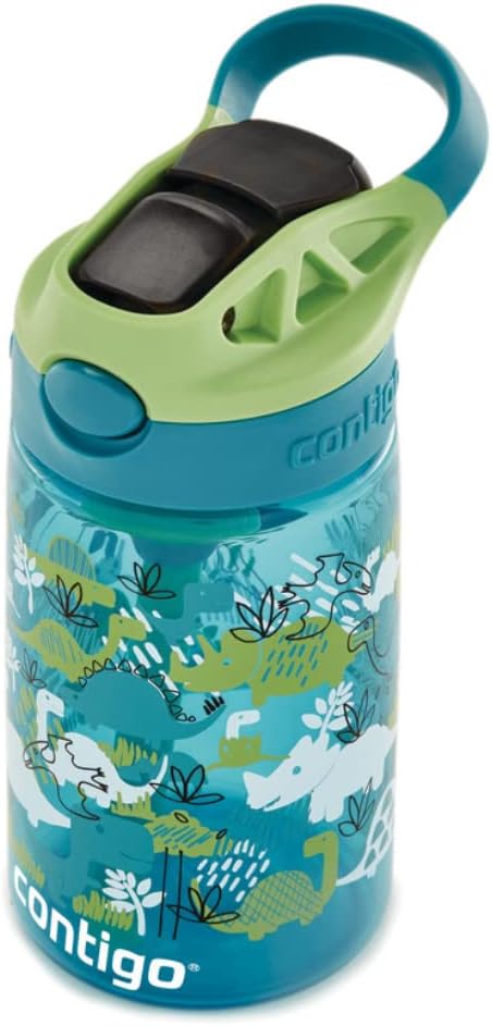 Contigo Kids Straw Water Bottle with AUTOSPOUT Lid 14oz. Dinos
