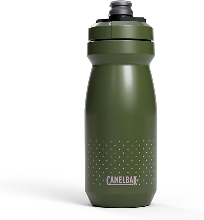 CamelBak Podium 21oz Bike Water Bottle - Easy Squeeze Bottle - Fits Most Bike Cages, Deep Fern