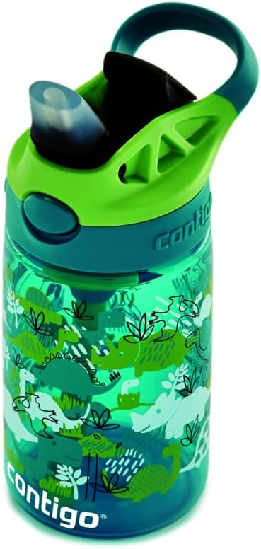 Contigo Kids Straw Water Bottle with AUTOSPOUT Lid 14oz. Dinos