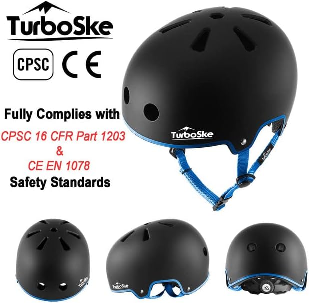 Skateboard Helmet, BMX Helmet, Multi-Sport Helmet, Bike Helmet for Kids, Youth, Men, Women