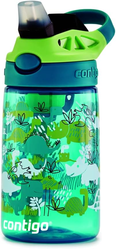 Contigo Kids Straw Water Bottle with AUTOSPOUT Lid 14oz. Dinos