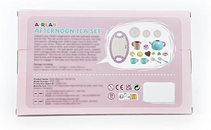 Wooden Tea Set for Little Girls Play Food Pretend Play Kitchen Accessories for 3 4 5 Years Old Girls and Boys Toddler Princess Tea Time Party Food Toys