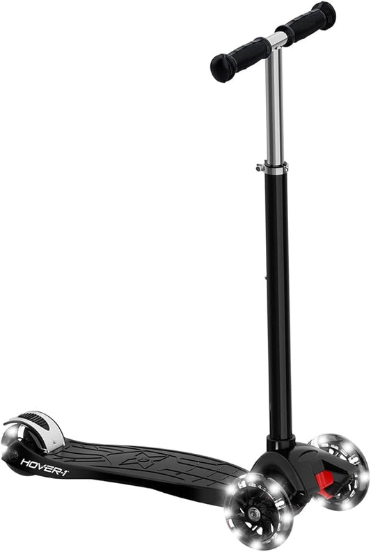 Hover-1 Sunbeam Kick Scooter with Multicolor Wheel Lights, 4.5” Front Wheels, Rear Foot Brake, and 110 Pound Weight Capacity
