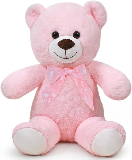 Teddy Bear Stuffed Animal 24'' Small Teddy Bear Plush Toy Gift for Valentine Christmas Birthday Pink