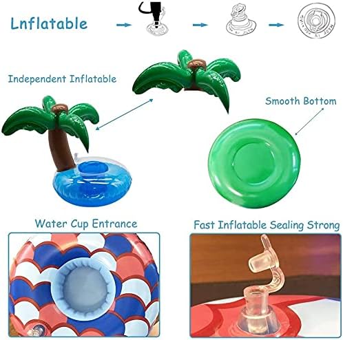 Inflatable Drink Holder 16 Pack,Pool Drink Holder Floats for Parties,Floating Drink Holder for Pool, Kids Water Fun Toys
