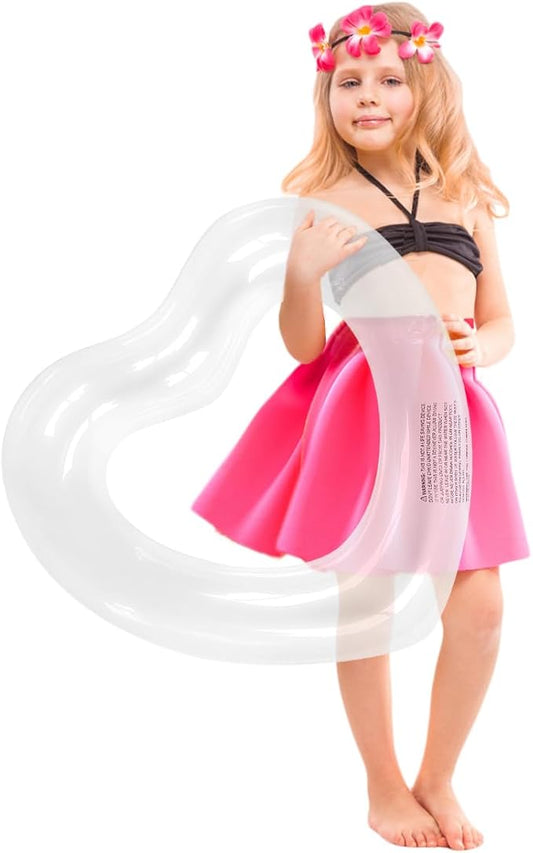 ZHUYNXIR Heart Swimming Pool Float Loungers Tube, Water Fun Beach Party Toys for Kids，Birthday Scene Layout Props.