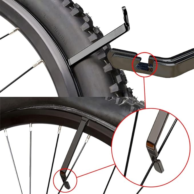 Boenoea Bicycle Tire Lever Stainless Steel Tire Changing Tool,Bike Tire Removal Repair Tools (Metal)