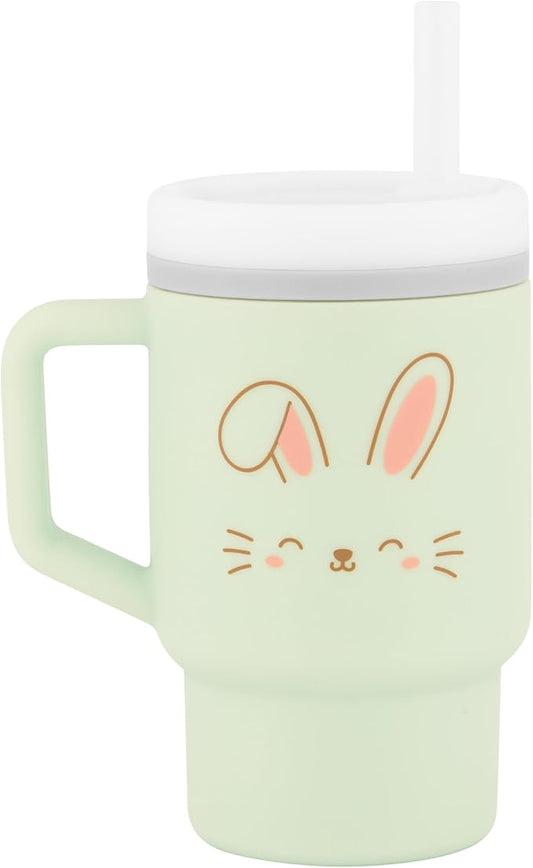 Infantino My 1st Tumbler, Silicone Sippy Cup with Straw & Handle, Spill-Resistant Baby Cup for On-the-Go, BPA-Free Transition Bottle