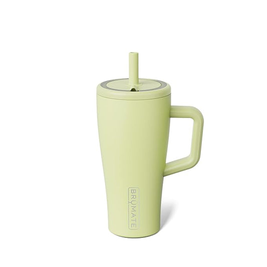 BrüMate Era 20 oz Tumbler with Handle and Straw | 100% Leakproof Insulated Tumbler with Lid and Straw | Made of Stainless Steel | Cup Holder Friendly Base | 20oz (Prickly Pear)