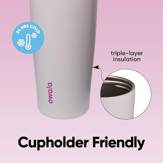 Owala FreeSip Sway Insulated Stainless Steel Water Bottle with Two-Way Spout, Built-In Straw and Bucket Handle, Made for Travel, School, and Sports, 40oz, BPA Free, Leak Proof, Dreamy Field