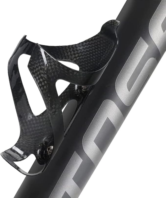 KABON Bike Water Bottle Holder, Lightweight 3K Carbon Fiber Bicycle Drink Water Bottle Cages for Road Mountain Bike Cycling Accessories - Pack of 2
