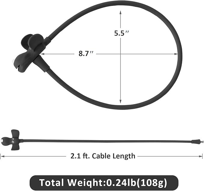 Bike Cable Lock with Keys,Silicone Covered Kids Cable Lock Cartoon Lock,2 Feet Lock for Bike,Door,Skateboard,Helmet and More (Black)