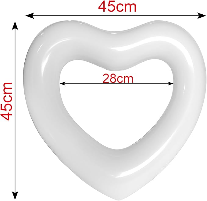 ZHUYNXIR Heart Swimming Pool Float Loungers Tube, Water Fun Beach Party Toys for Kids，Birthday Scene Layout Props.