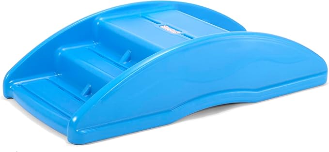 Simplay3 Two Sided Rock and Roll Teeter Totter Seesaw and Climbing Bridge, Fits up to Four Children and Kids for Rocking and Climbing - Indoor/Outdoor, Made in USA (Blue)