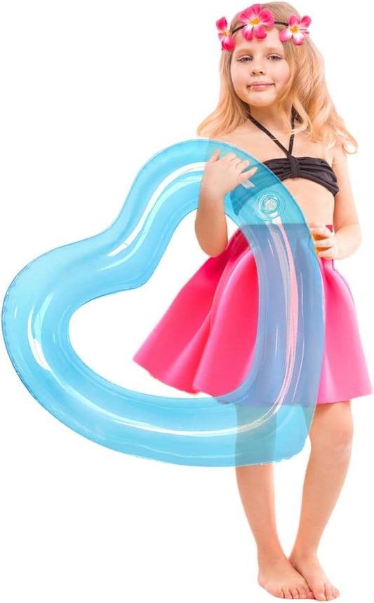 ZHUYNXIR Heart Swimming Pool Float Loungers Tube, Water Fun Beach Party Toys for Kids，Birthday Scene Layout Props.