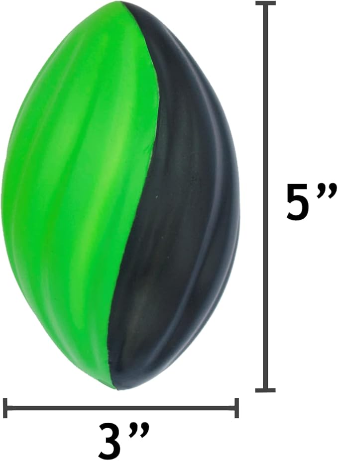 Mini Football 3-Pack - 5” Spiral Foam Football Small Footballs for Kids - Mini Footballs 3-Pack - Soft, Easy Grip Toddler (Pink, Orange, Green)