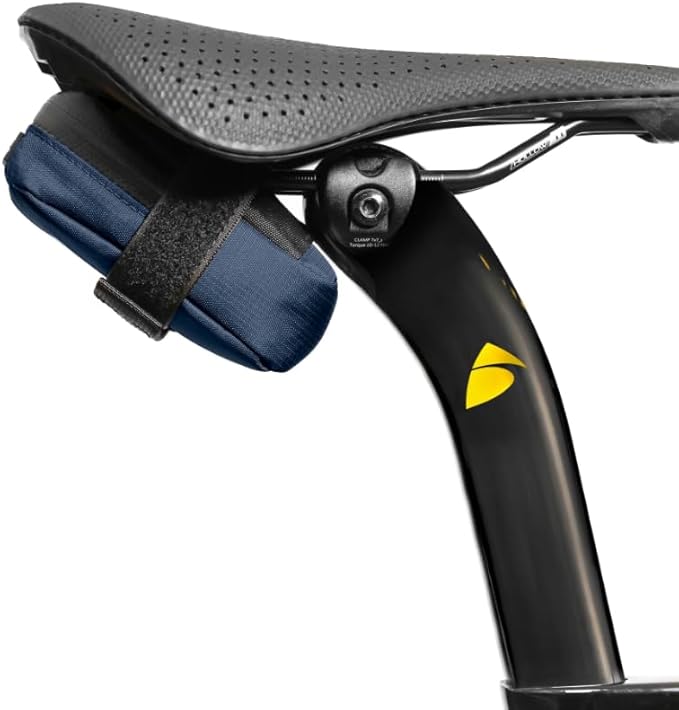 Compact Bike Saddle Bag – Cosmic Blue | 0.3L Bike Seat Bag (3" x 4.25" x 1.25") | Water-Resistant Ripstop, Waterproof Zipper, Internal Pocket | Durable Under Seat Storage