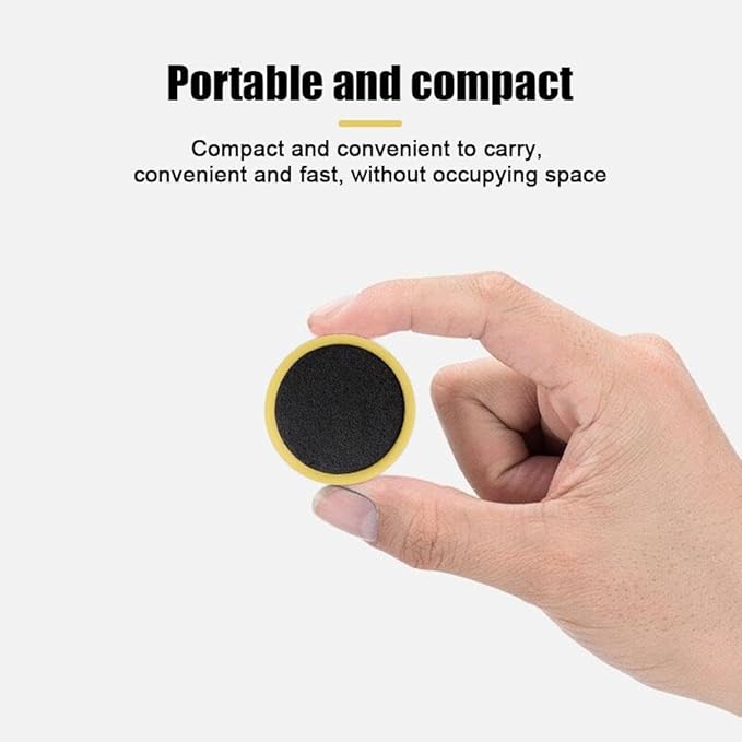 24Pcs Black Bike Tire Patch Kit,Glueless Bike Repair Patch, Round Bike Tube Patches,Bike Inner Tube Repair Kit,Bike Patch Kit for Road and Mountain Bikes Tire Repair Kits