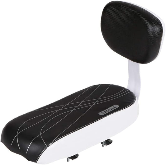 Lixada Bicycle Back Seat Cycling Bike Mountain Bike PU Leather Soft Cushion Rear Rack Seat with Back Rest