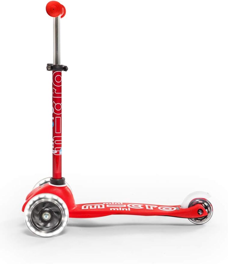 Micro Kickboard Mini Deluxe LED Three-Wheeled Lean-to-Steer Swiss-Designed Micro Scooter