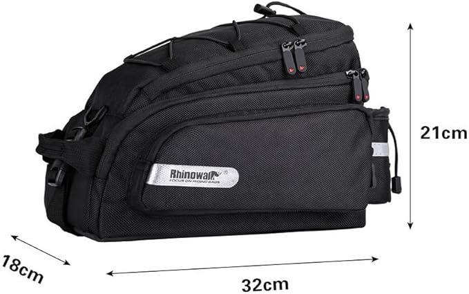 Rhinowalk Bike Bag Bike Trunk Bag Bike Pannier Bag,(for Bicycle Cargo Rack Saddle Bag Shoulder Bag Laptop Pannier Rack Bicycle Bag Professional Cycling Accessories)
