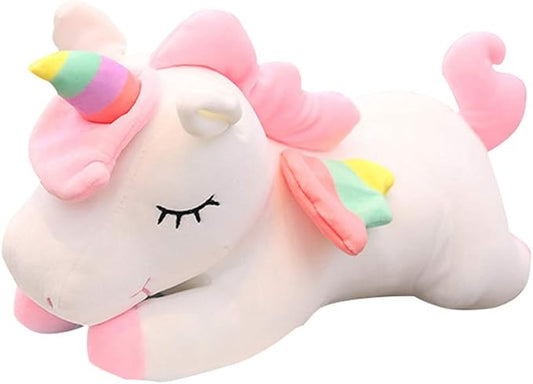 Unicorn Stuffed Animal, Soft Unicorn Plush Hugging Pillow Toy Gifts for Kids (White, 19.6 in)