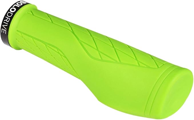 SOLODRIVE Ergonomic Design Mountain Bike Grips, Comfortable Bicycle Handlebar Grips, Single Lock-on and Non-Slip MTB Handle, Fit MTB, E-Bike, Hybrid, Scooter