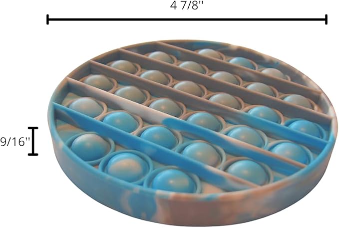 Push Pop Fidget Toy Pack, Back to School Toy, 100% Food-Grade Silicone Bubble Pop Fidget Sensory Toy for Kids, Adults, and Seniors to Relieve Stress and Anxiety [3-Pack]