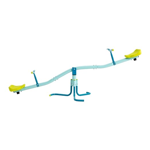 TP Toys Spiro Seesaw Sit and Spin Teeter Totter with 360 Spin Kids Outdoor Play Equipment for Backyard, Playground, or Indoor Fun Boys and Girls Ages 3-10