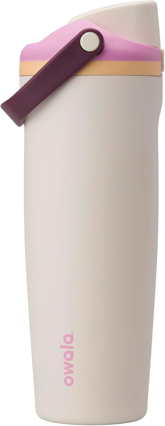 Owala FreeSip Sway Insulated Stainless Steel Water Bottle with Two-Way Spout, Built-In Straw and Bucket Handle, Made for Travel, School, and Sports, 30oz, BPA Free, Leak Proof, Daybreak