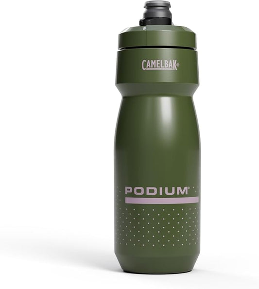 CamelBak Podium 24oz Bike Water Bottle - Easy Squeeze Bottle - Fits Most Bike Cages, Deep Fern
