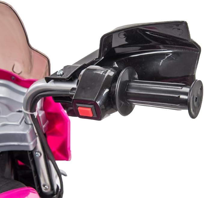 Huffy Ride on Motorcycle for Kids, Ideal for Ages 3-7 Years Old, 6V Ride On Motorcycle, Training Wheels, Realistic Engine Sounds, Simple Wall Charger, Max Weight 65lbs, 2 MPH, Pink