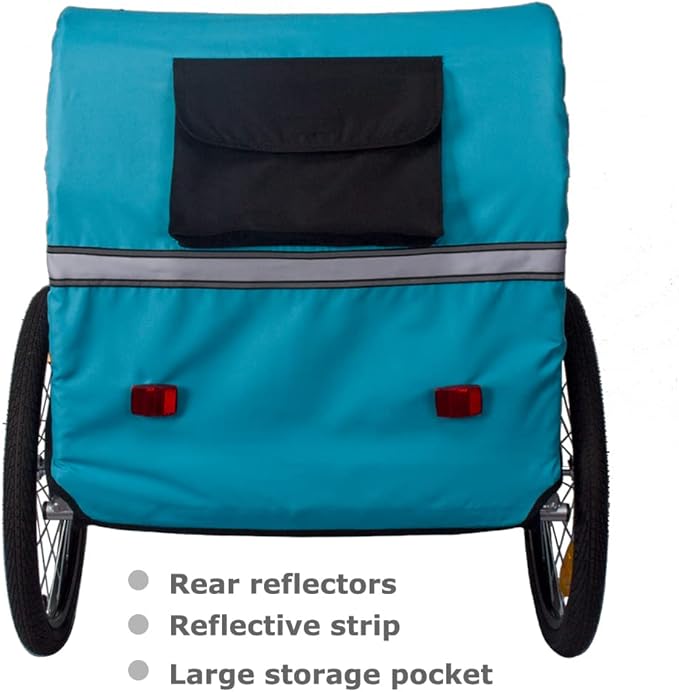 Veelar Sports Bike Trailer Double Seat for 1 or 2 Toddlers, Kids, Child Bicycle Carrier