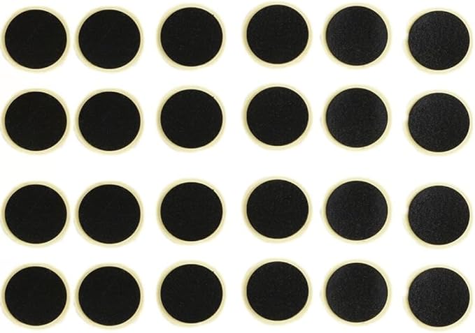 24Pcs Black Bike Tire Patch Kit,Glueless Bike Repair Patch, Round Bike Tube Patches,Bike Inner Tube Repair Kit,Bike Patch Kit for Road and Mountain Bikes Tire Repair Kits