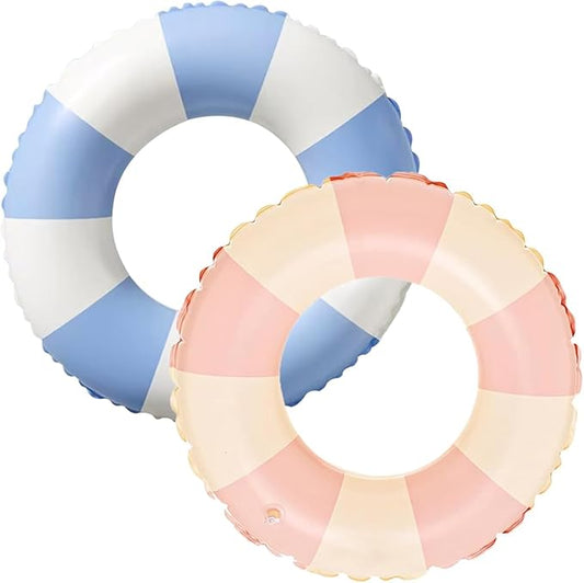 Children Swimming Ring, Inflatable Pool Floats Swim Tube Raft Toy with Fruits Mermaid Decorations Summer Water Fun Lounge Beach Lake Party Supplies for Kids