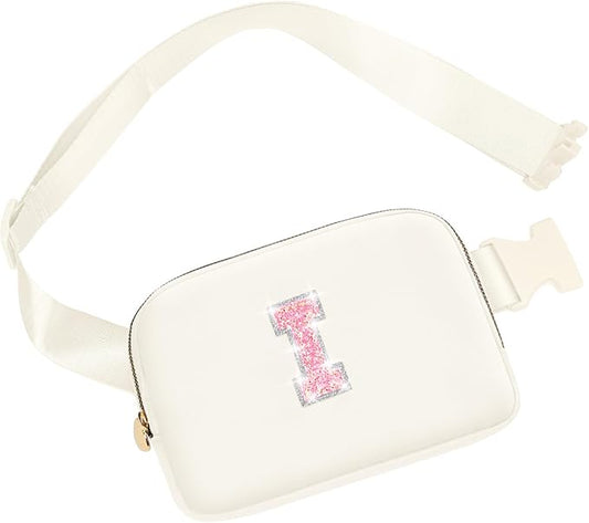Gift for 5 6 7 8 9 10 11 12 13 14 15 Teen Girls Kids, Teacher Appreciation Gifts, Teacher Gifts for Women,Teacher Thank You Gifts Ideas, Fanny Pack Crossbody Bag Belt Bag Cute Stuff（ Cream, I)